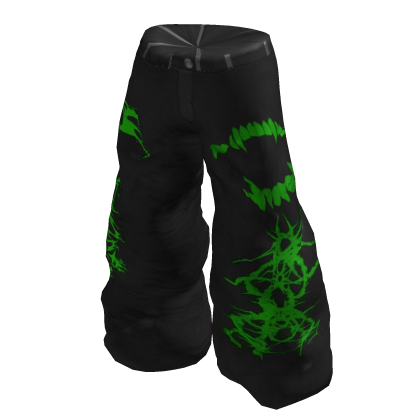 Pantalones Y2K Holgados Versión Verde