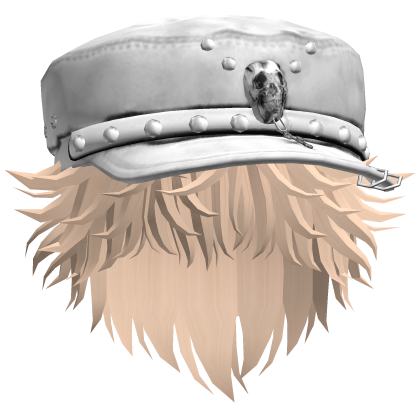Fluffy Emo White Beret Y2K Boy Hair (Blonde)