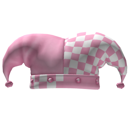 Pink Jester joker checkered hat