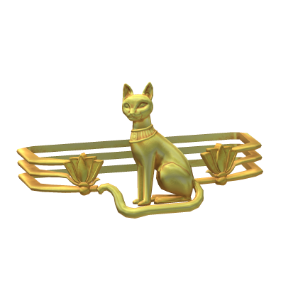 Gold Egyptian Cat Arm Bracelet (L)