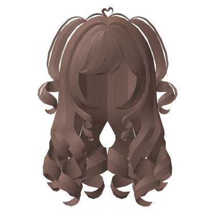 . ‿ ♡ curlicious pigtail long curl hair in hazel Roblox item