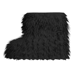 Black Fur Boots - Left Shoe Accessory