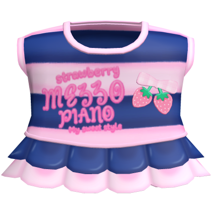 ♡: cute strawberry mezzo piano dress in navy