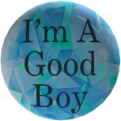 Blue Sparkle Time Good Boy Button - Limited item ✨ thumbnail