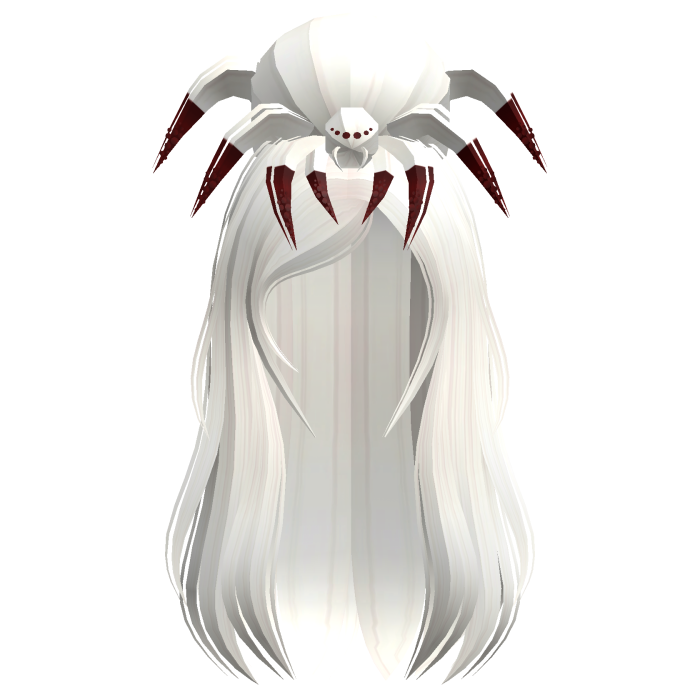 spider shadow queen hair (white & red)