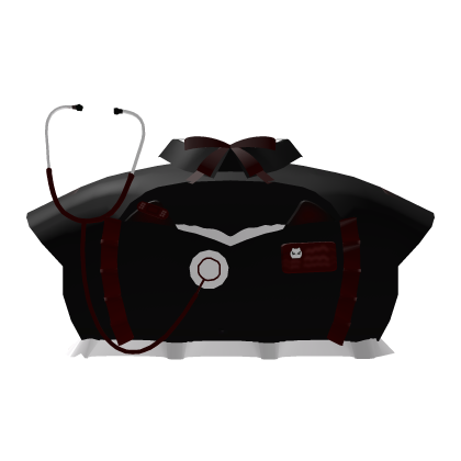 ✚ : 3.0 dark red nurse kitty top Roblox item