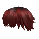 Red Messy Bangs