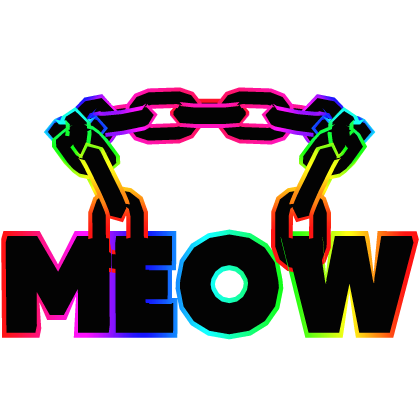 Cartoony Rainbow Meow Chain Roblox item