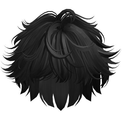 Messy Anime Spiky Boy Hair (Black) Roblox item