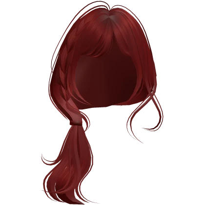 Braided Messy Ponytail (Red) | Roblox Item - Rolimon's