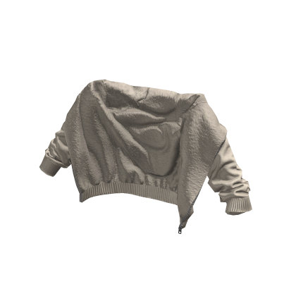 Beige Draped Hoodie