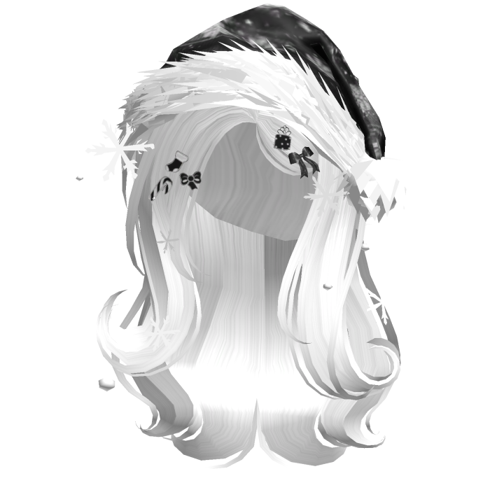 Shy Gentle Swirls w/Santa Hat (White)