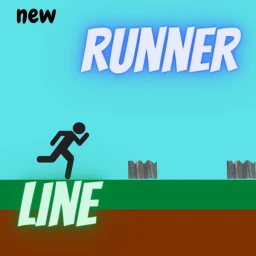 Line running free icon