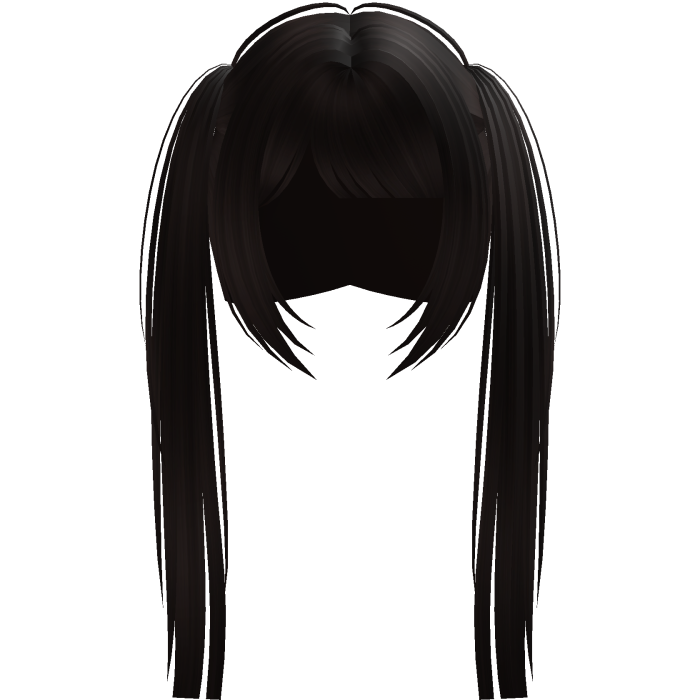 long hime vkei doll pigtails dark brown
