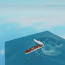 Sinking Ship In Whirl Pool