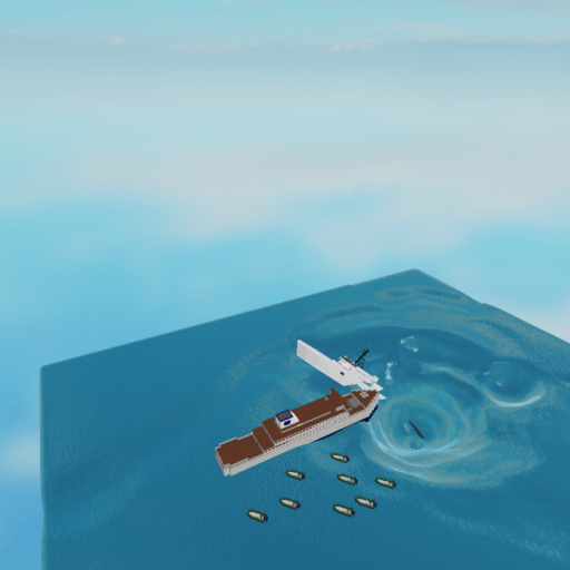 Sinking Ship In Whirl Pool