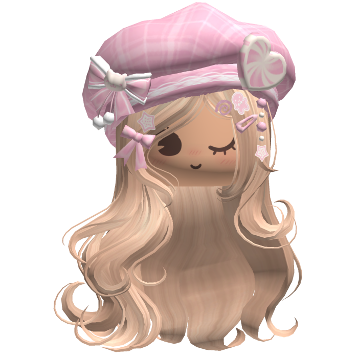 ♡ Christmas Swirls w/ Beret (Blonde)