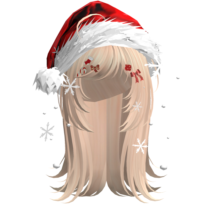 Cute Christmas Straight Hair (Blonde)