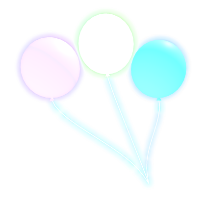 glowing emissive balloons 