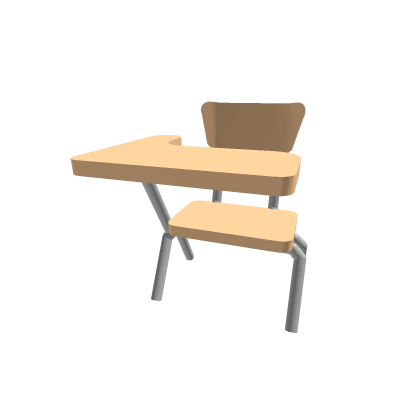 school chair and desk with animation