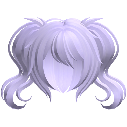 fluffy moe short swirly pigtails purple