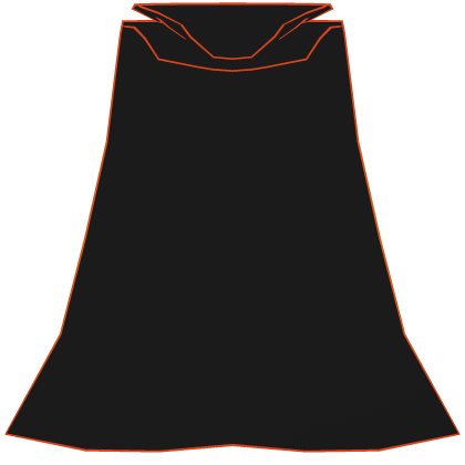 Cartoony Orange Anime Neck Collar Cape Roblox item
