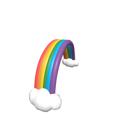 Rainbow With Clouds