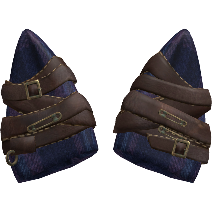 Navy Brown Buckled Cat Ears