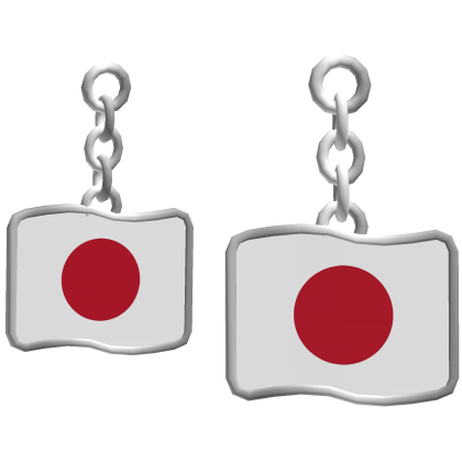 Japan Flag Earrings