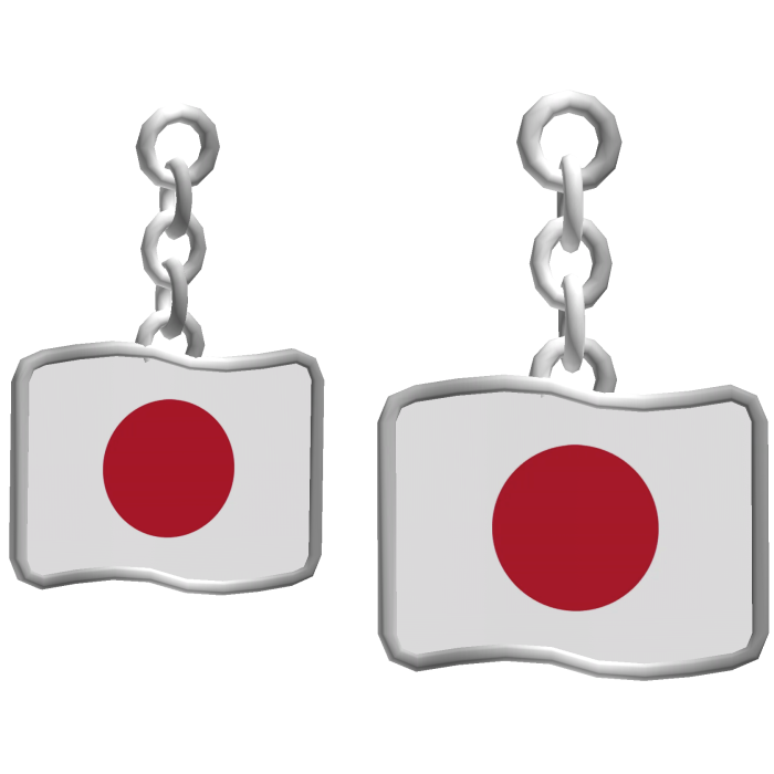 Japan Flag Earrings