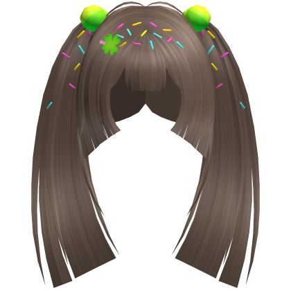 ♡ kawaii clover sprinkles long pigtails in milktea