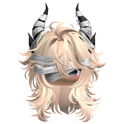 Horned Anime Demon Wolfcut (Blonde)