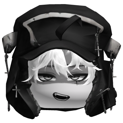Emo Y2k Gothic White Hair Boy w/ Hat