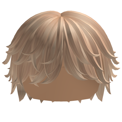 Messy Swept Fluffy Boy Hair (Blonde) Roblox item