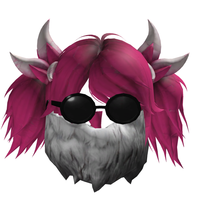 FF cabelo rosa com barba 