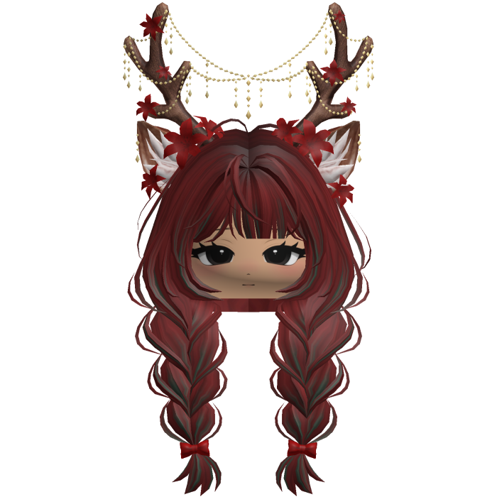 Ethereal Christmas Fairy Fawn Braids w/ Antlers