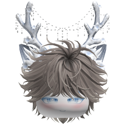 Christmas Messy Hair w/ Antlers
