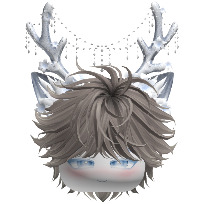 Christmas Messy Hair w/ Antlers