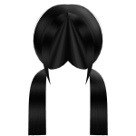 black hair