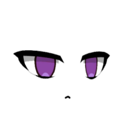 Half Sad Gacha Face Purple Roblox decal