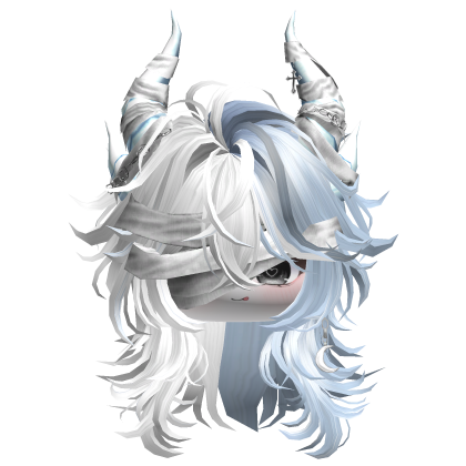 Horned Anime Demon Wolfcut (Black)