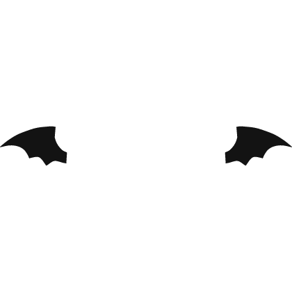 black bat wing hair clips