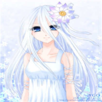 anime white haired girl Roblox decal