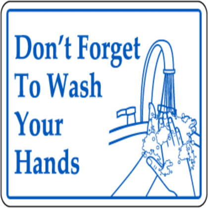 wash hands sign Roblox decal