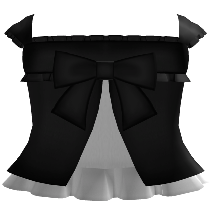 ♡ ꒱ sweet black ruffled babydoll dress with bow