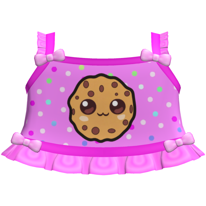 cute pink polka dot cookie tweencore cutecore top