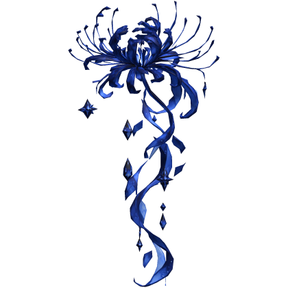 Dark Blue Jeweled Spider Lily Elegant Hair Piece
