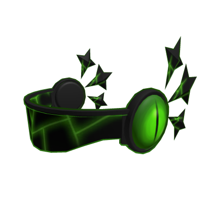 Green Eyes 6 Black Stars Visor