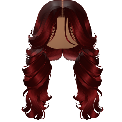 Roblox Item ☆ Voluminous Middle Part Blowout in Red