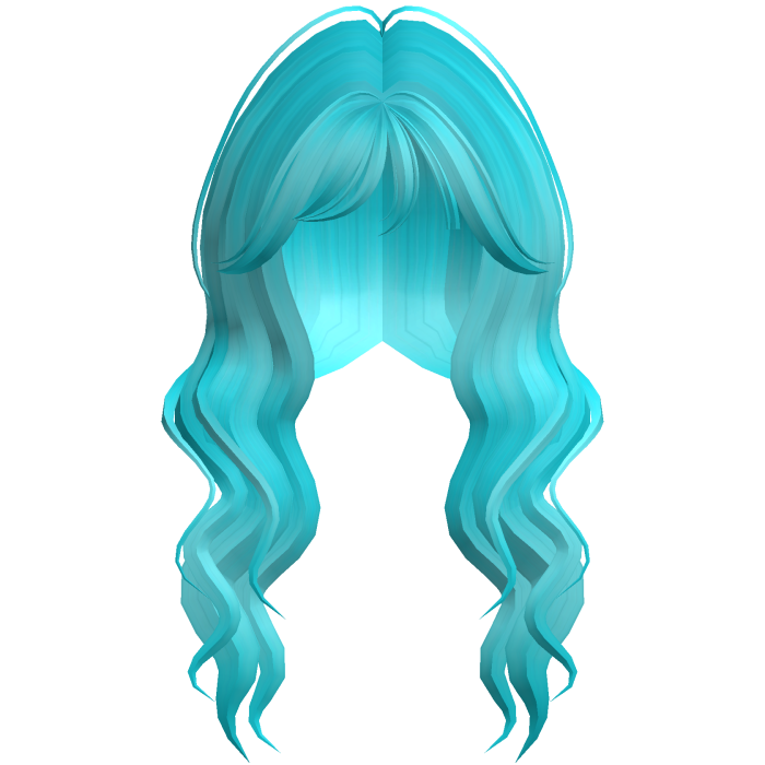 Soft Wavy Hair w/ Side Bangs (Ocean Blue)
